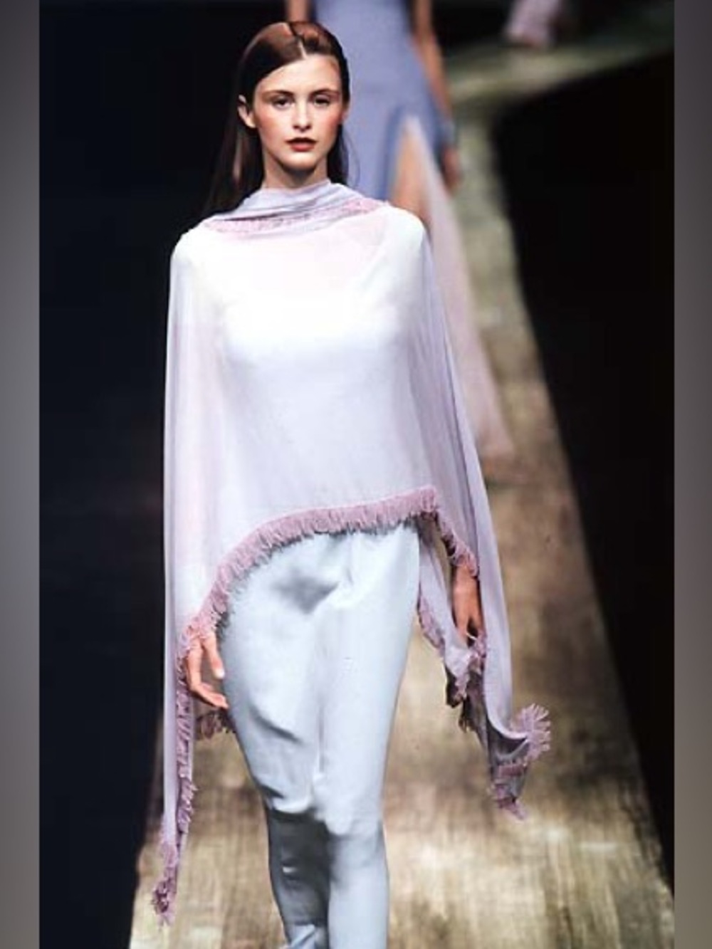 Vintage VALENTINO S/S 1998 Beaded Fringe Sheer Silk Cardigan Jacket in Amethyst